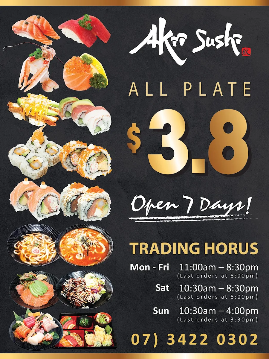 Menu, Akii Sushi