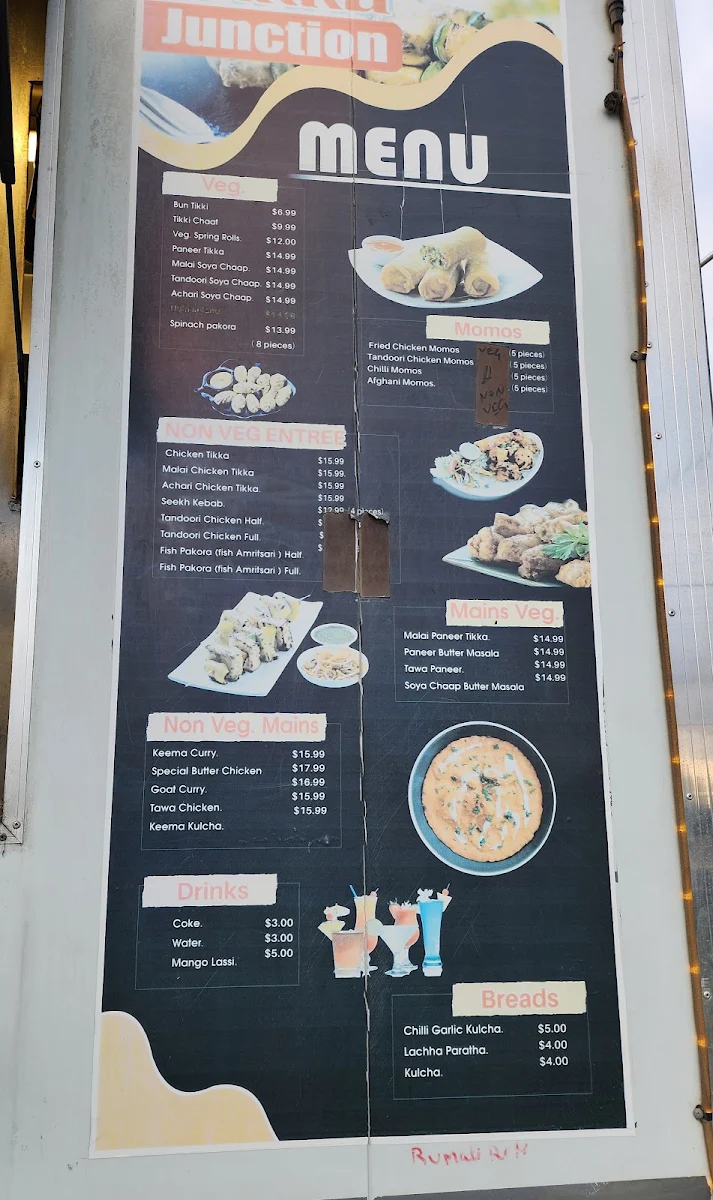 Menu, Tikka Junction