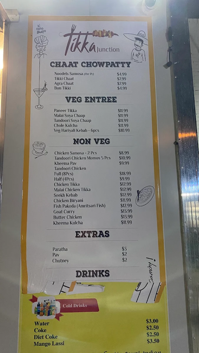 Menu, Tikka Junction