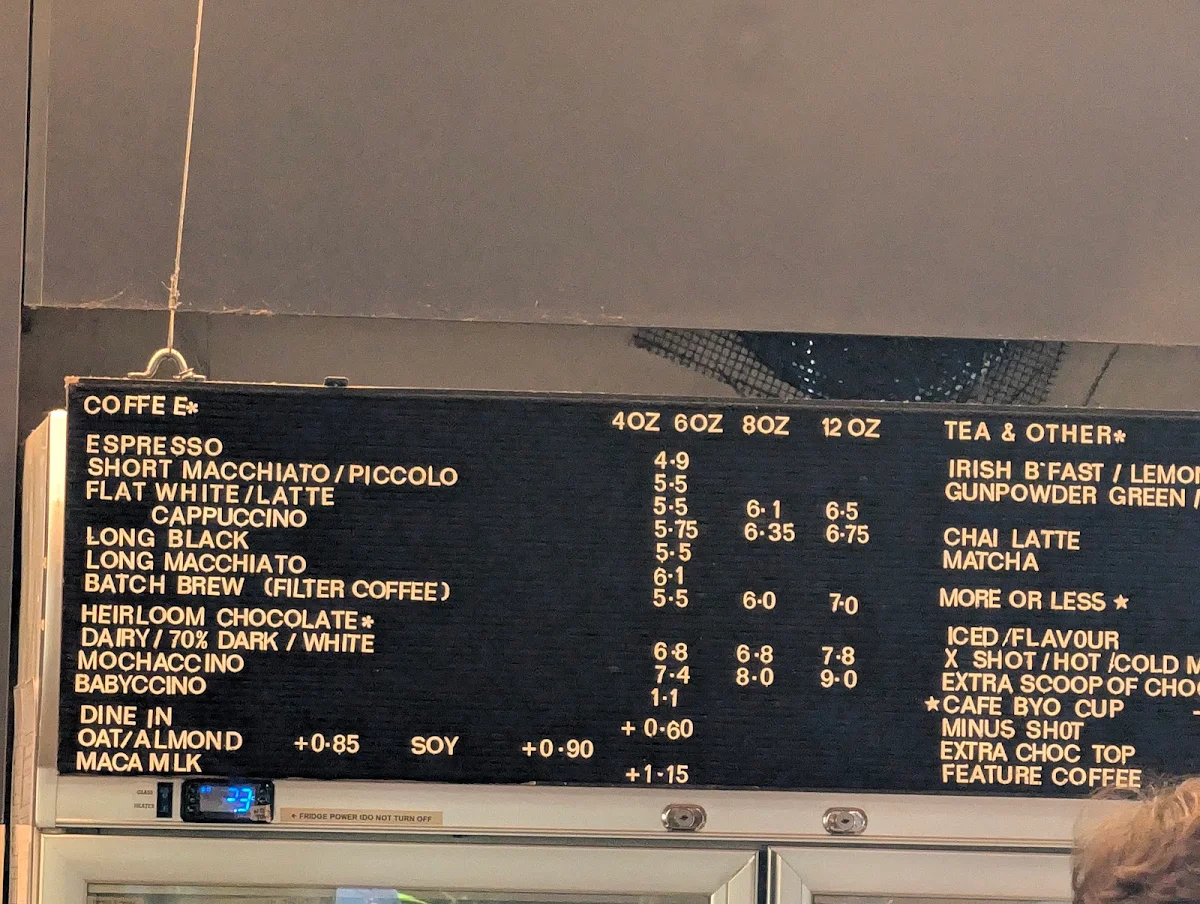 Menu, Bessa Coffee