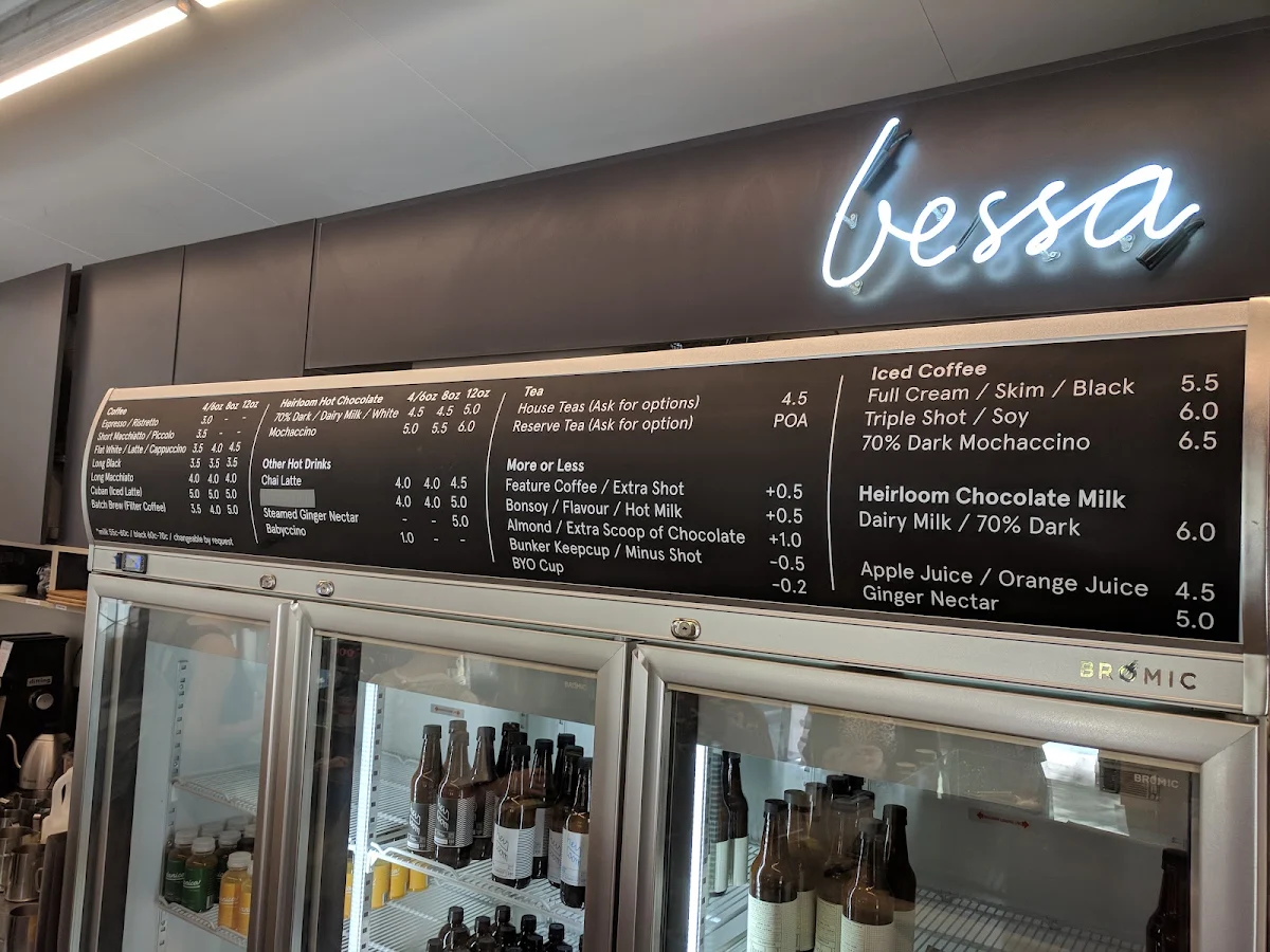 Menu, Bessa Coffee