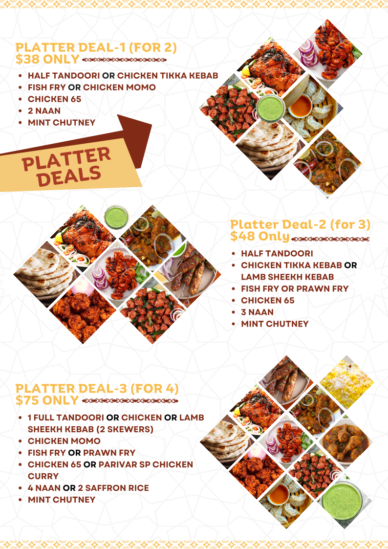 Menu, Parivar Restaurant (HALAL)