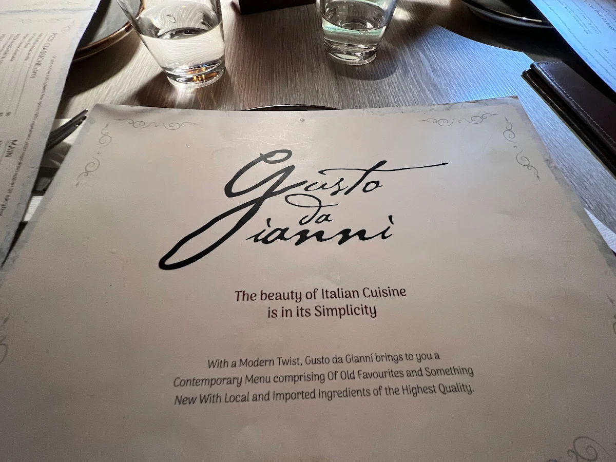 Menu, Gusto da Gianni