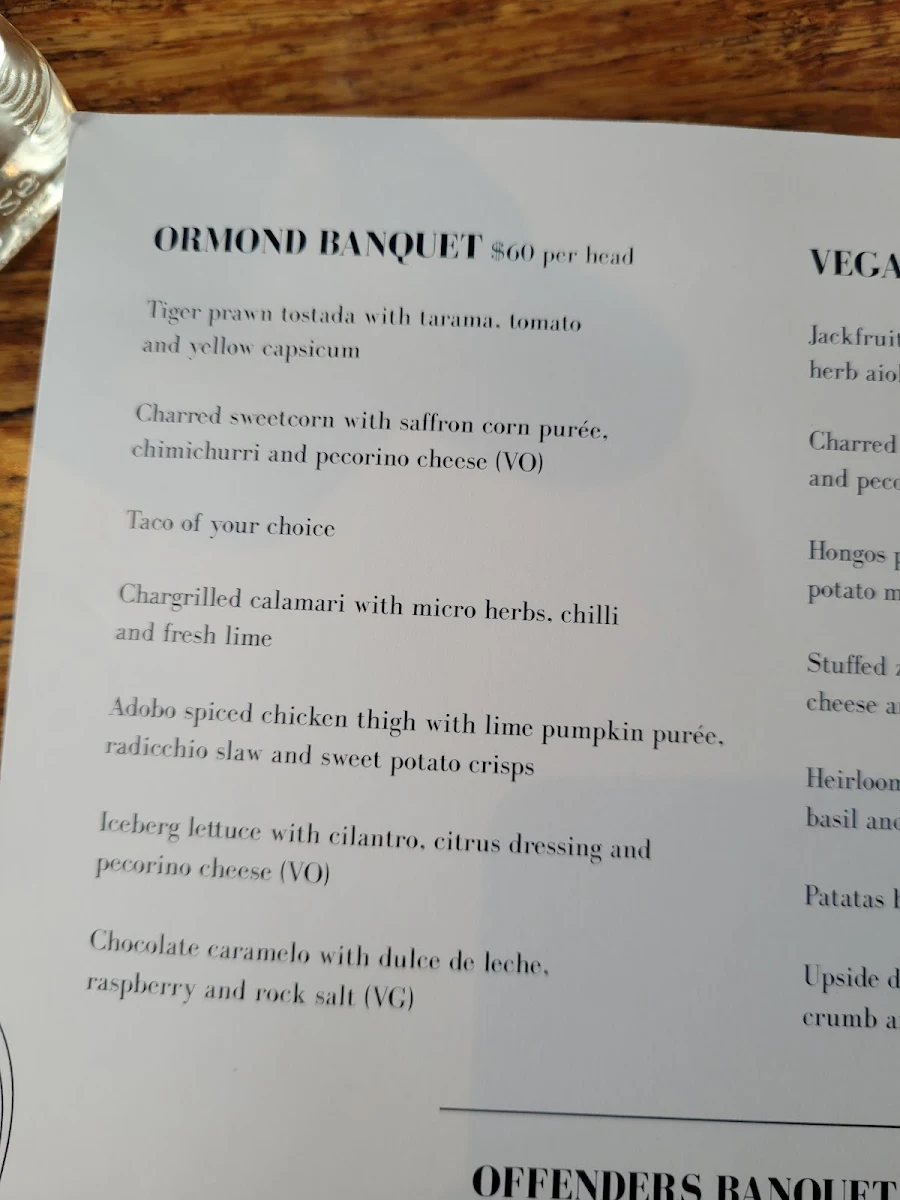 Menu, Repeat Offender
