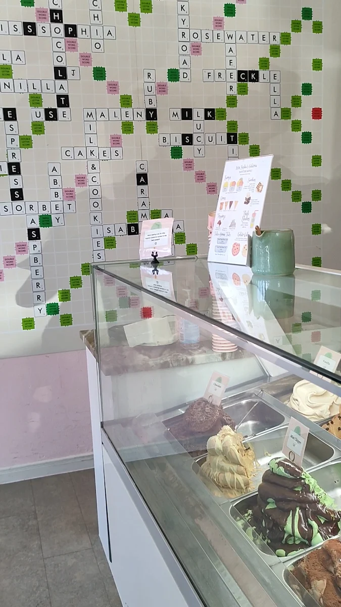 Menu, Miss Sophia's Gelateria