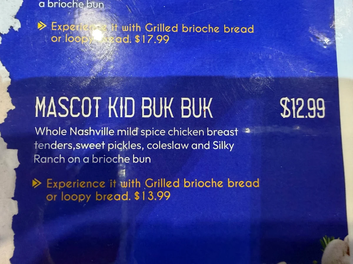 Menu, Pepper Cheese
