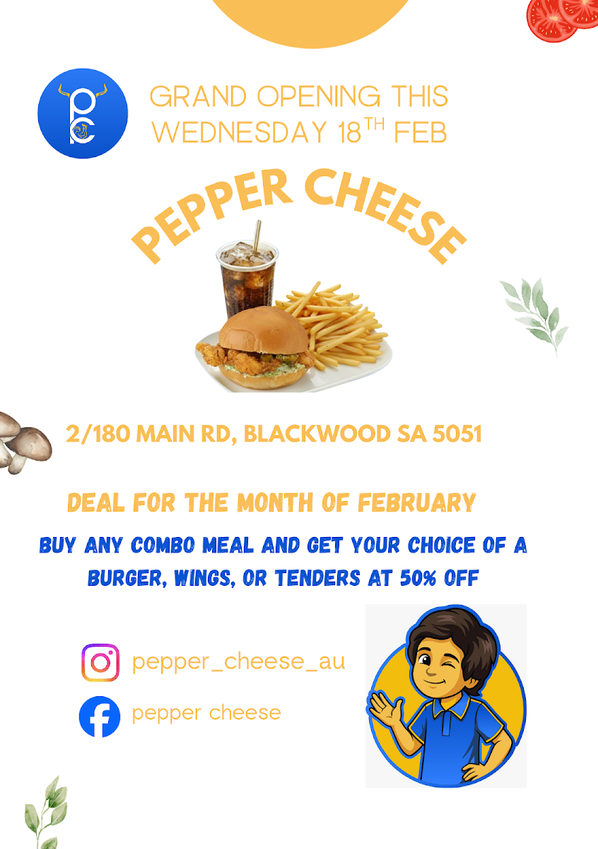 Menu, Pepper Cheese