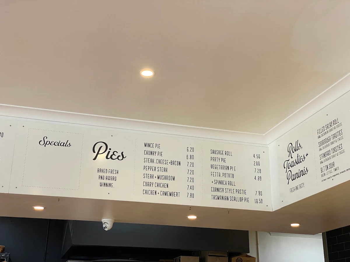 Menu, Blue Edge Bakery
