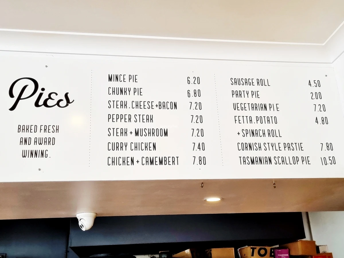 Menu, Blue Edge Bakery