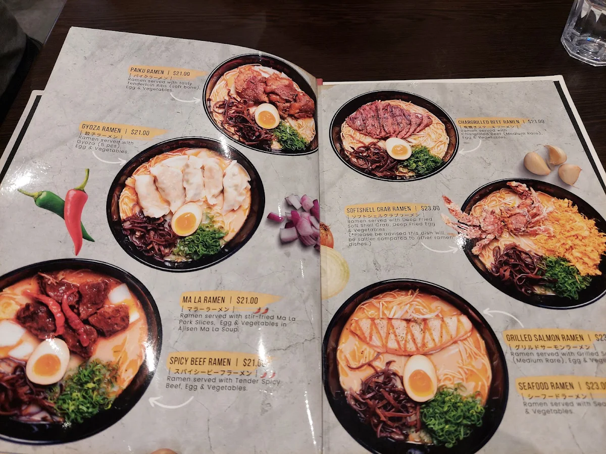 Menu, Ajisen Ramen
