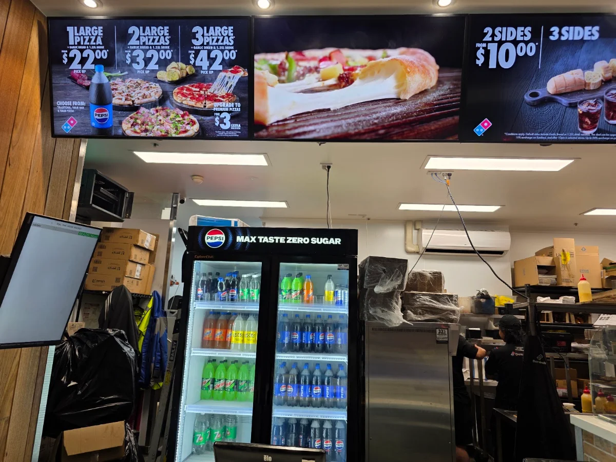 Menu, Domino's Pizza Flinders St