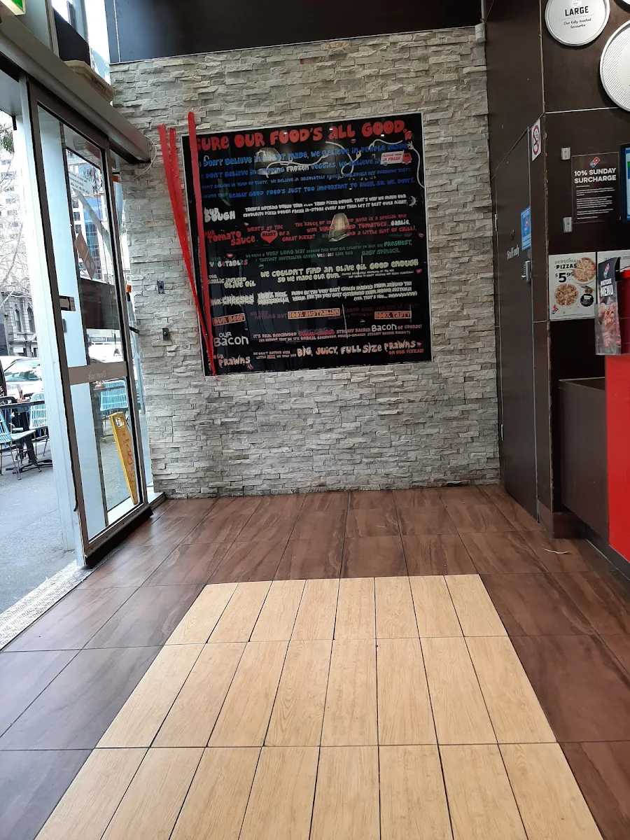 Menu, Domino's Pizza Flinders St
