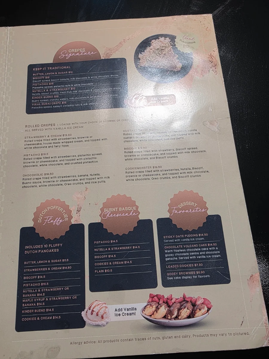Menu, Stix