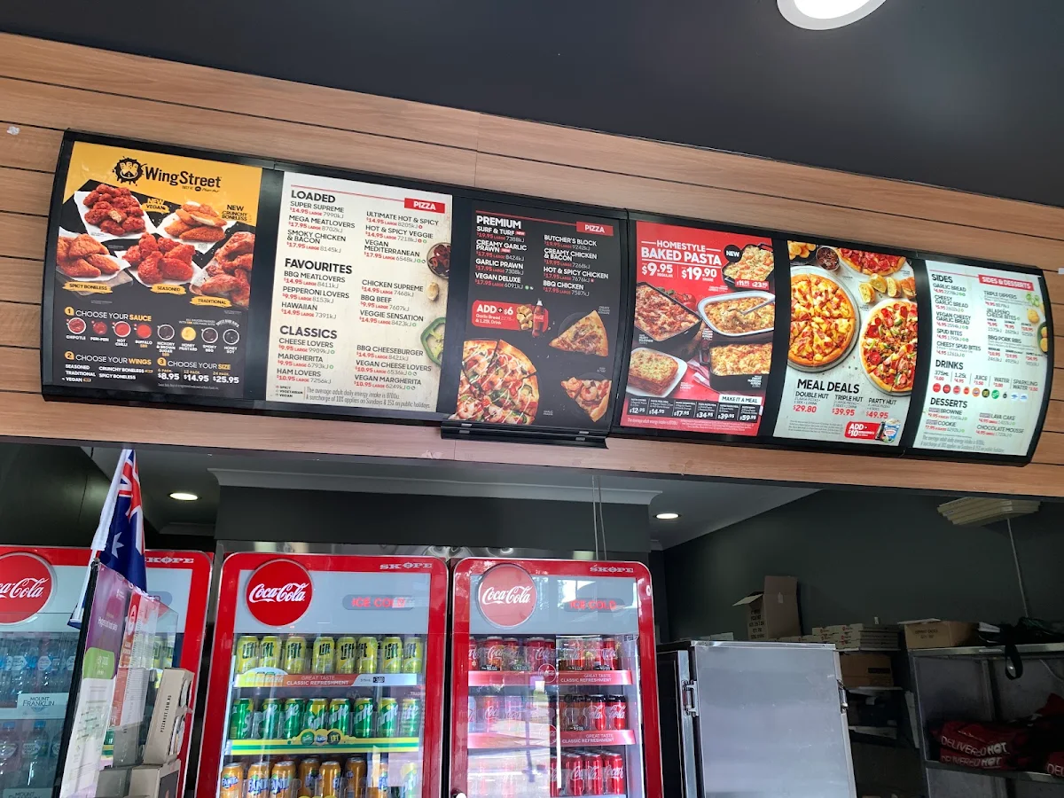 Menu, Pizza Hut Randwick