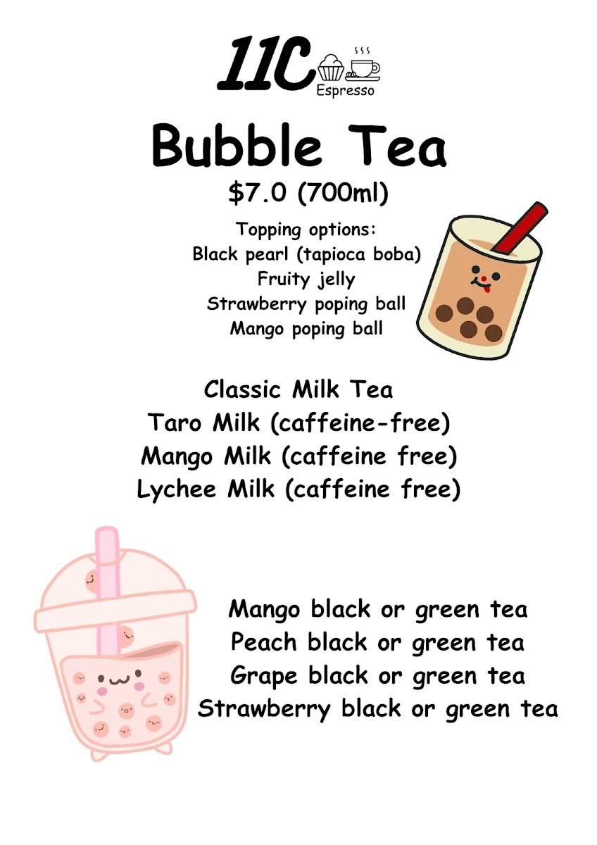 Menu, 11C Espresso