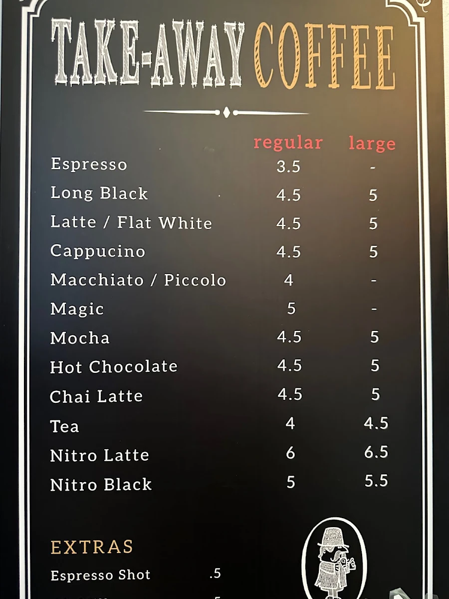 Menu, Quists Coffee