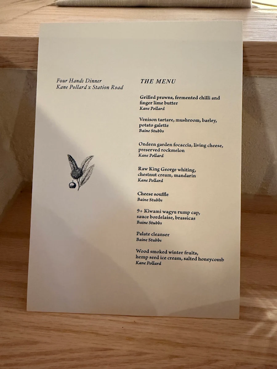 Menu, Station Road Adelaide