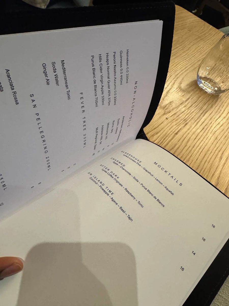 Menu, Station Road Adelaide