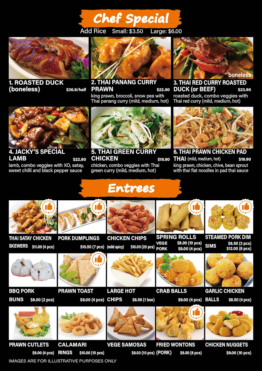 Menu, Jacky's Noodle