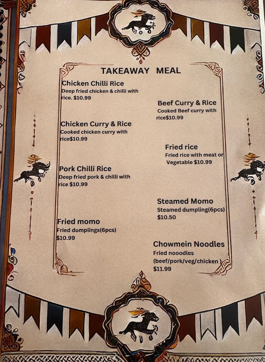 Menu, Bhutanese Bites