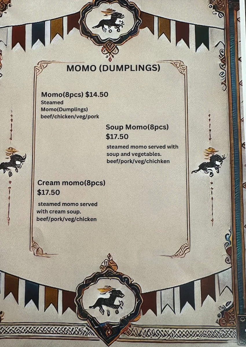 Menu, Bhutanese Bites