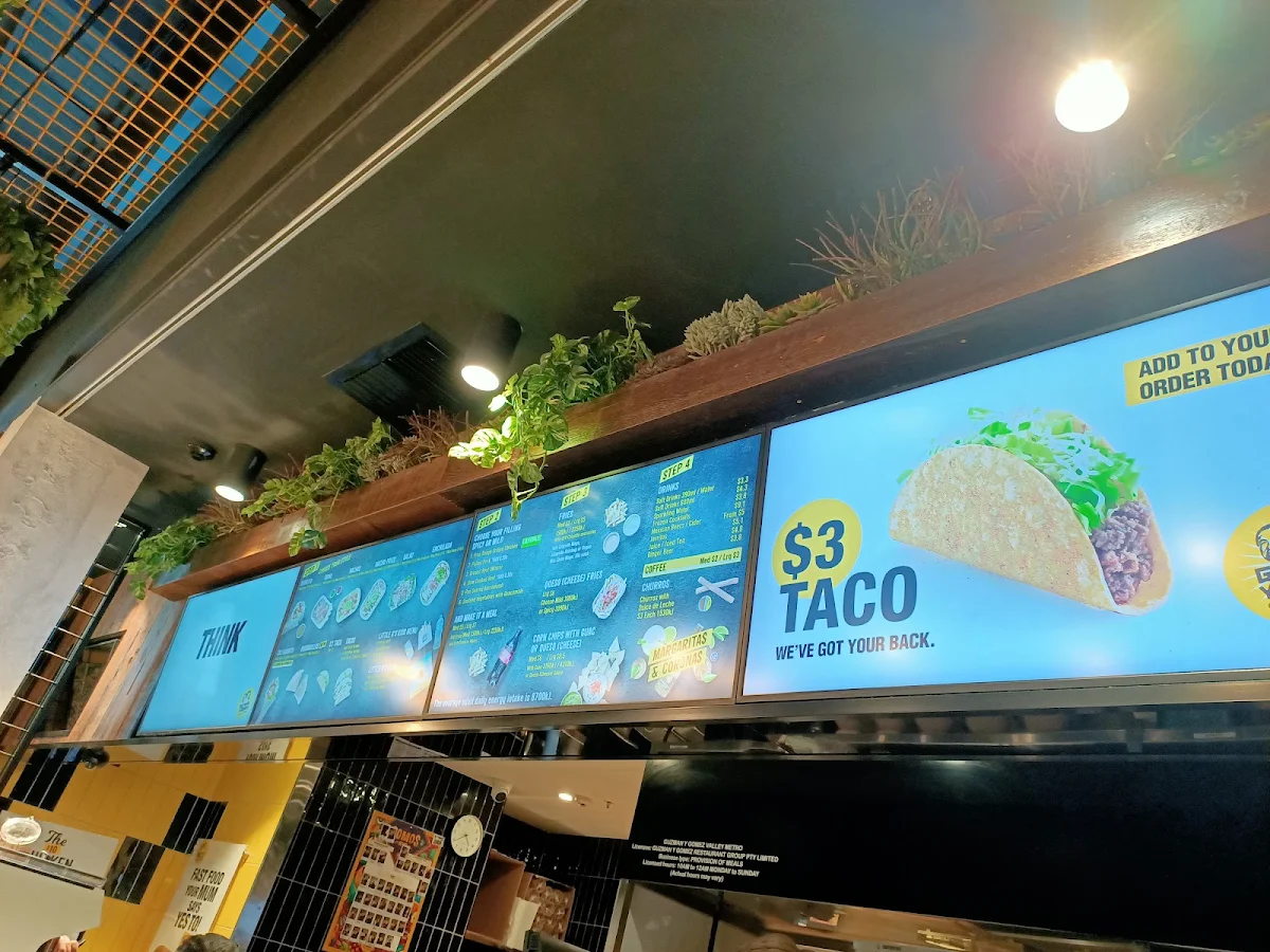 Menu, Guzman y Gomez - Valley Metro