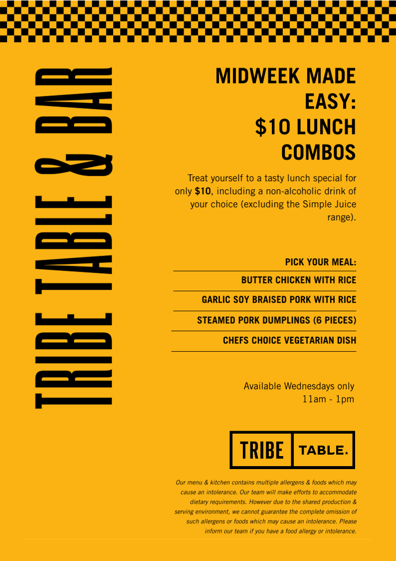 Menu, TRIBE TABLE
