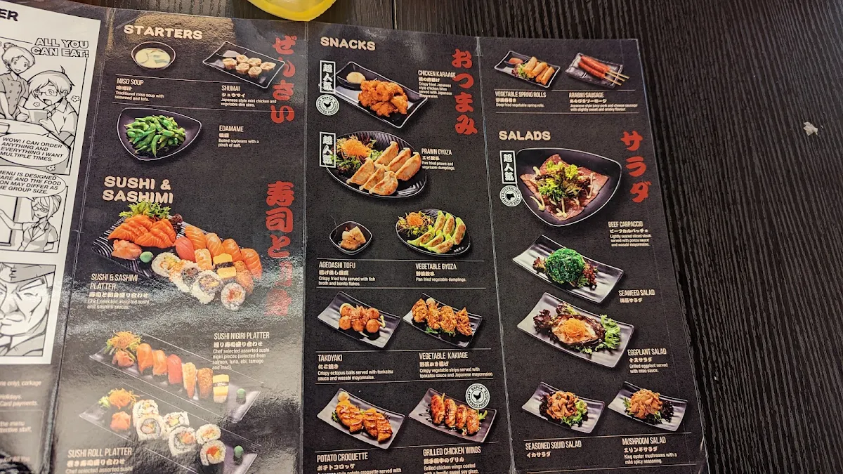 Menu, Okami Japanese Restaurant