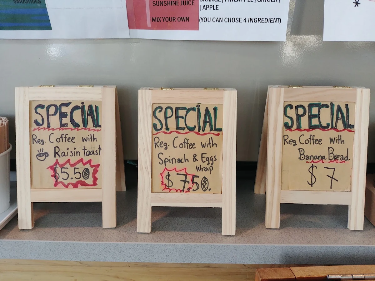 Menu, Cafe Frangipanis