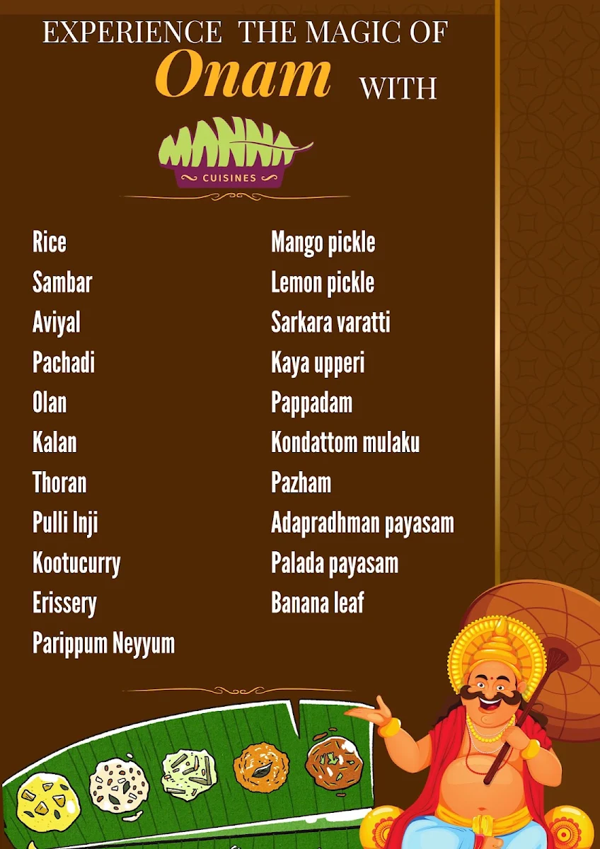 Menu, Manna Cuisines You Dream It We Make It