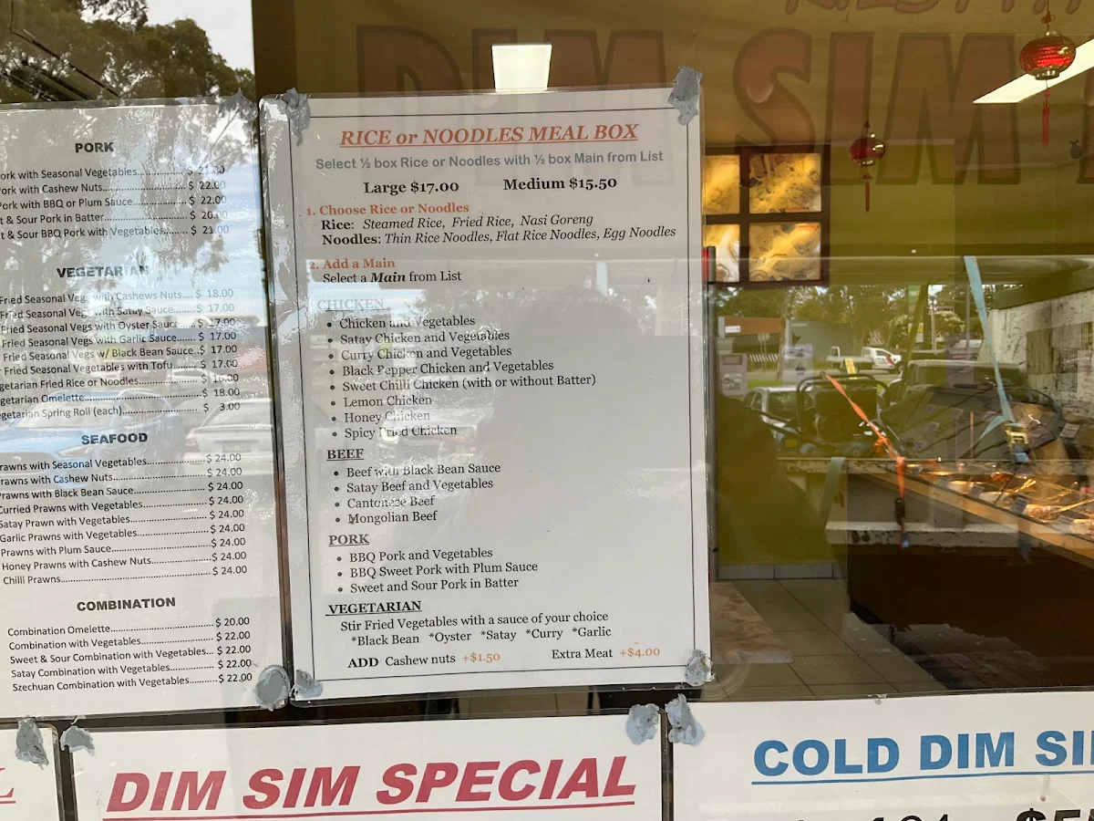 Menu, Dim Sim King