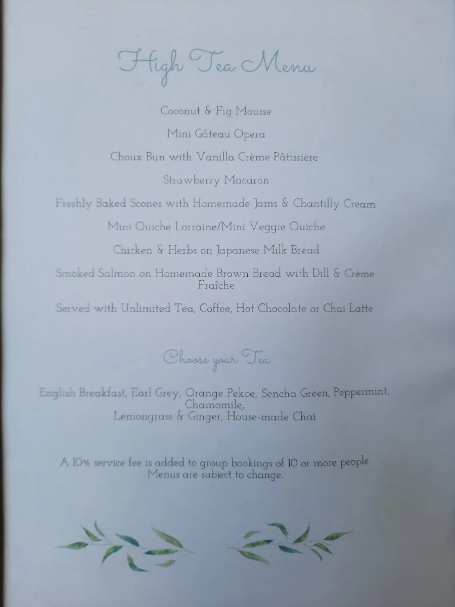Menu, Burnt Orange