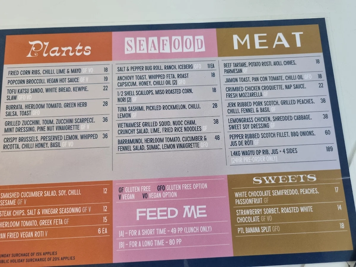 Menu, Part Time Lover