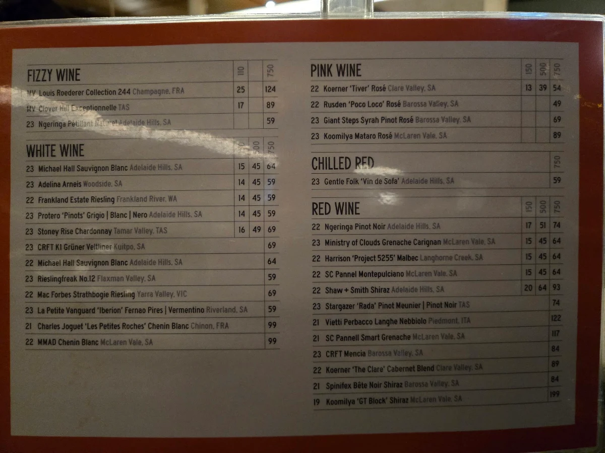 Menu, Part Time Lover