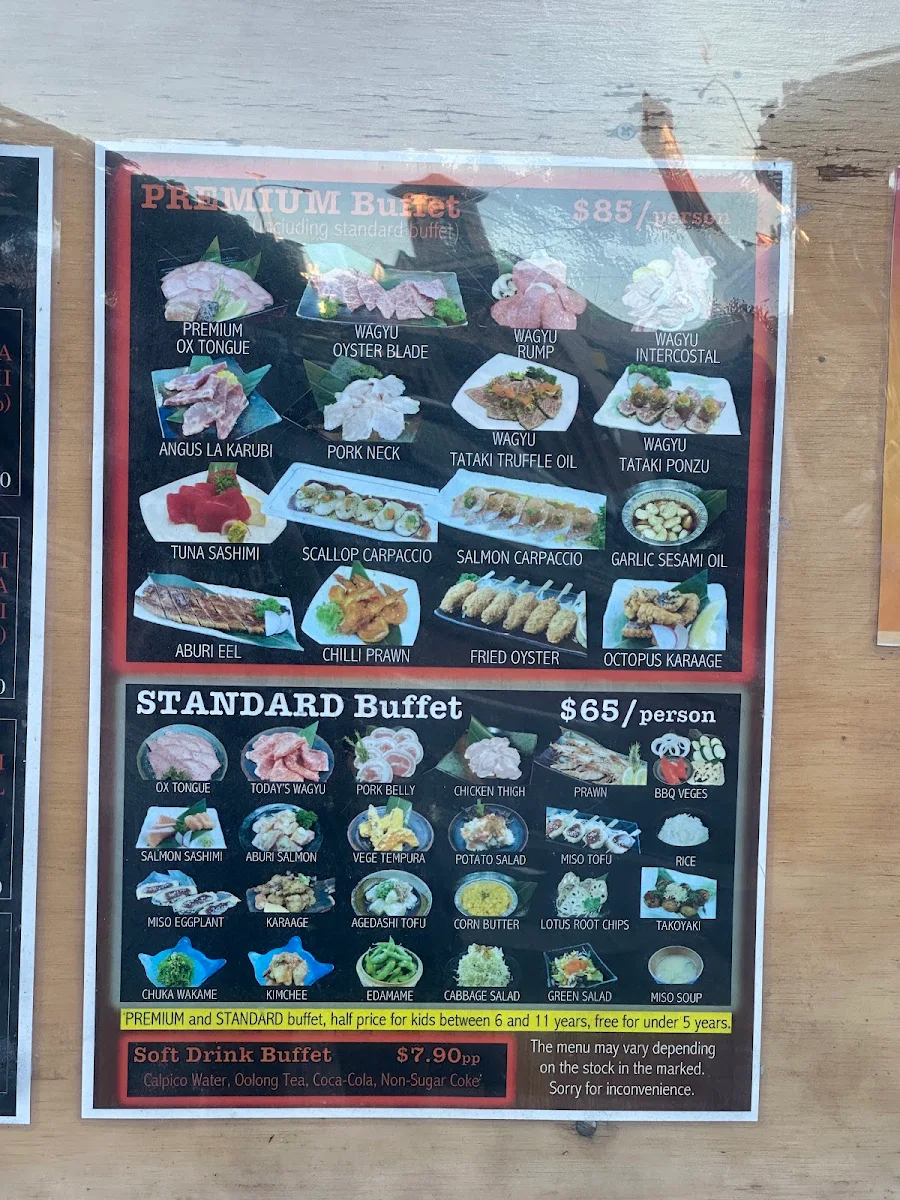 Menu, Nonbei Sake Bar & BBQ