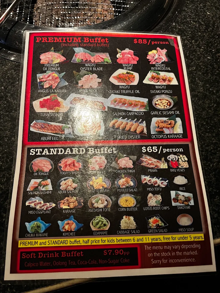 Menu, Nonbei Sake Bar & BBQ