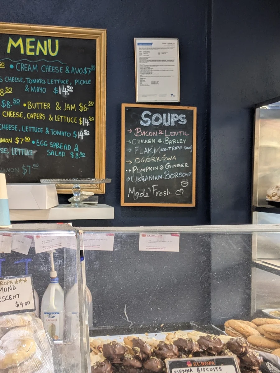 Menu, Europa Carnegie