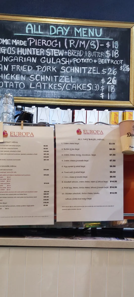 Menu, Europa Carnegie