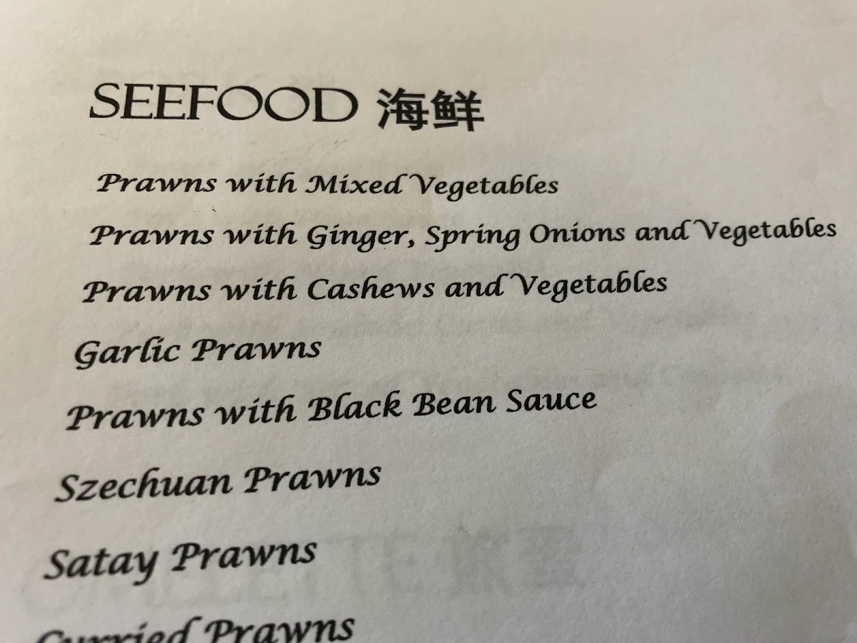 Menu, Dromana Dumpling