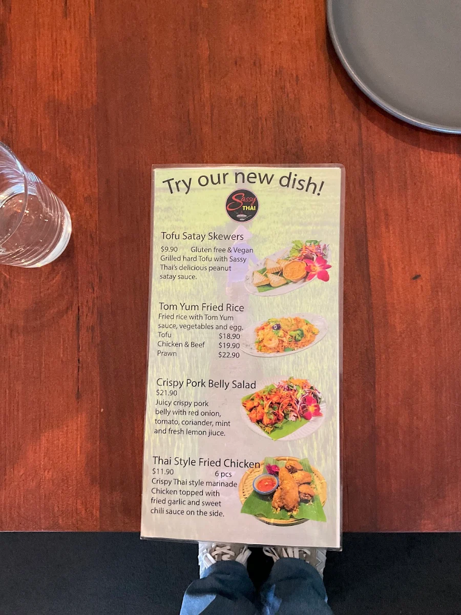 Menu, Sassy Thai Ringwood