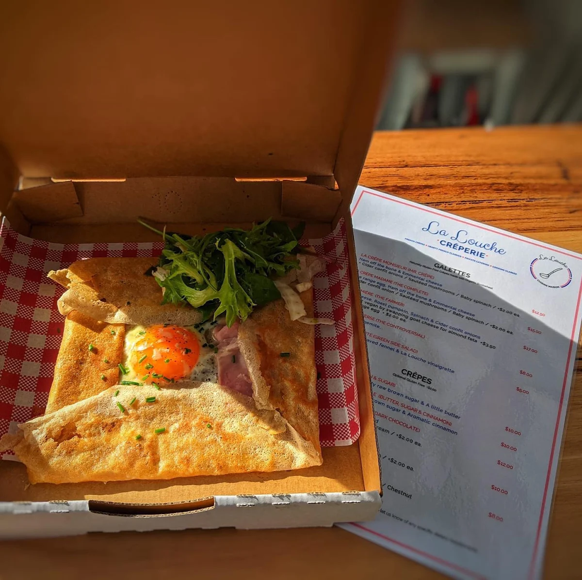 Menu, La Louche Crêperie - Eltham