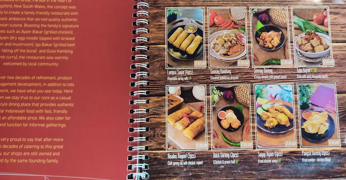 Menu, Shalom Kingsford