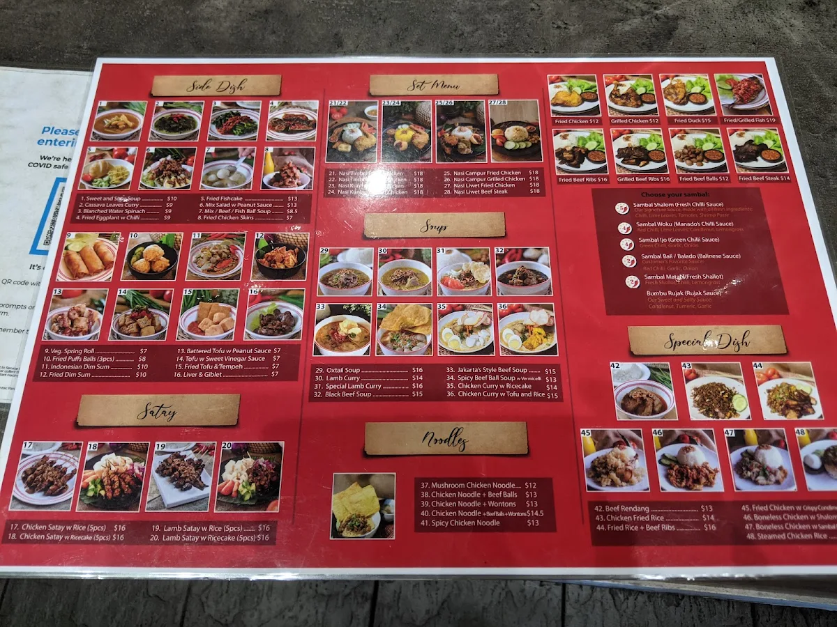 Menu, Shalom Kingsford