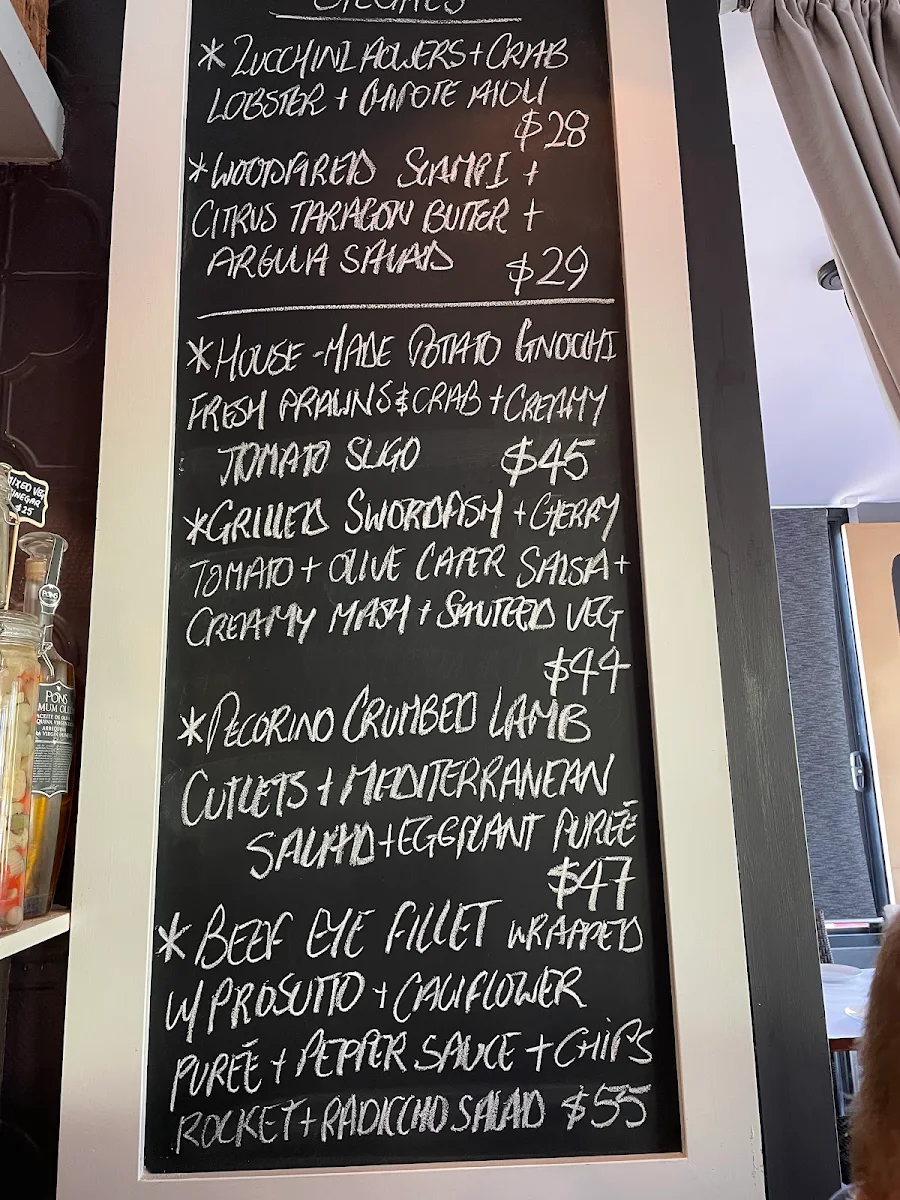 Menu, Cafe Rialto