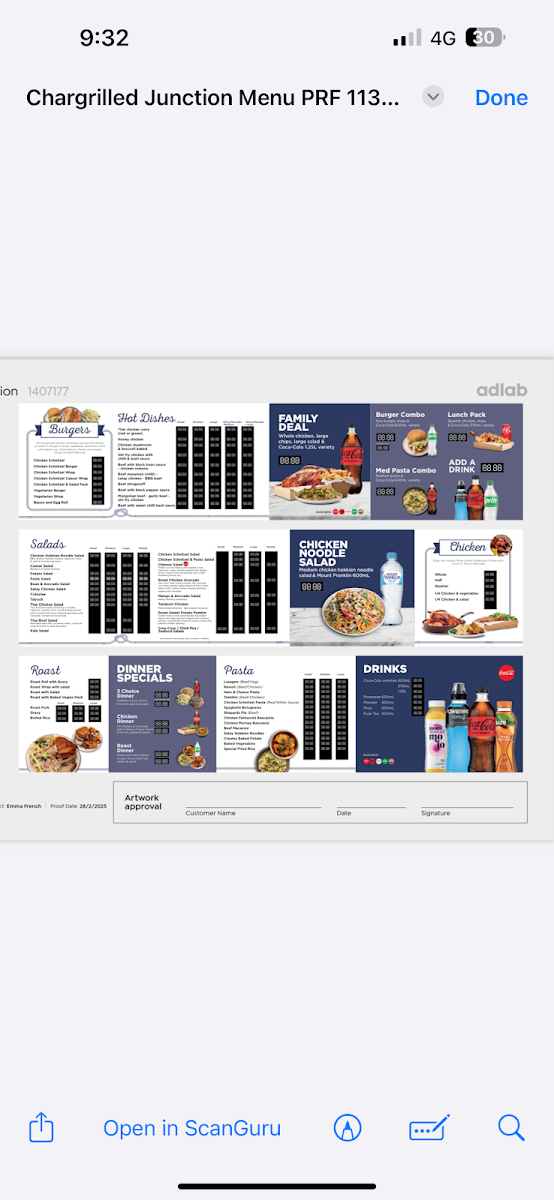 Menu, Char - Grilled The Junction