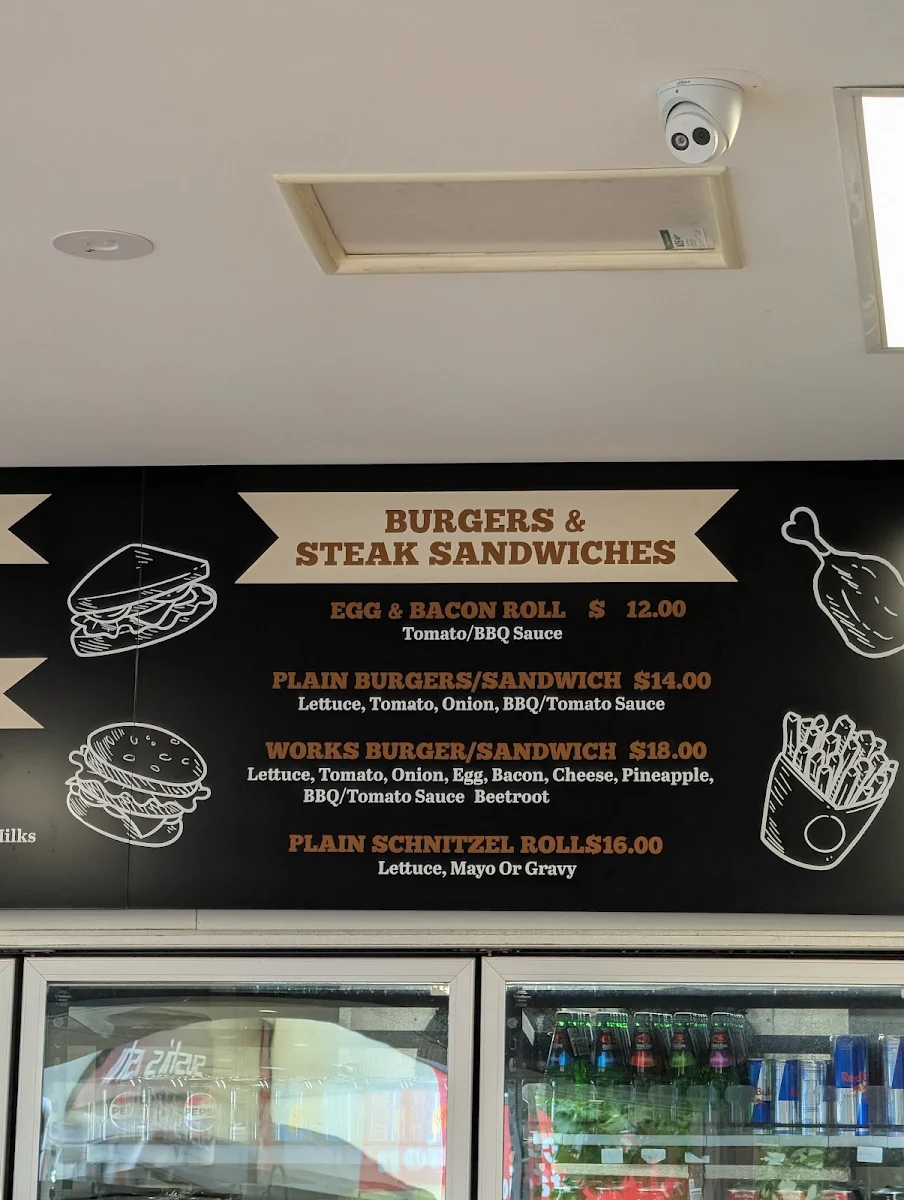 Menu, Chisholm Takeaway