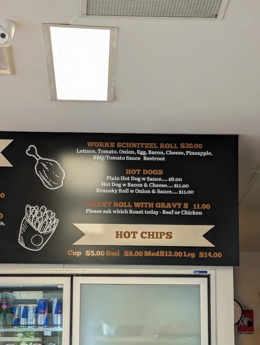 Menu, Chisholm Takeaway