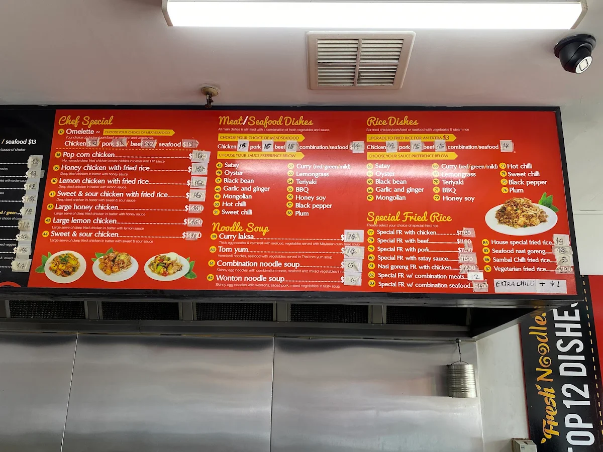 Menu, Melton Fresh Noodle