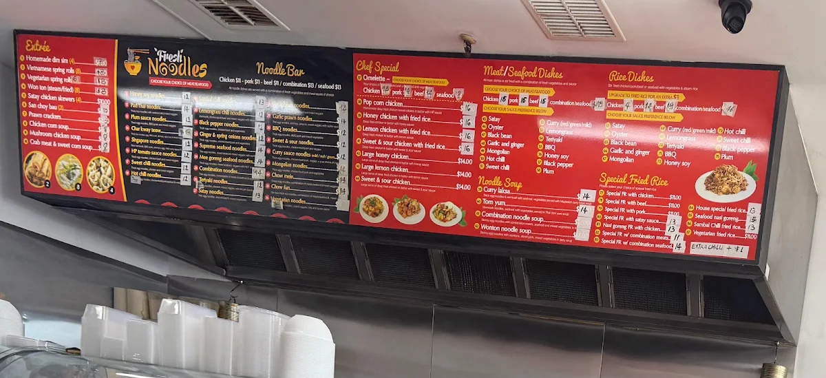 Menu, Melton Fresh Noodle