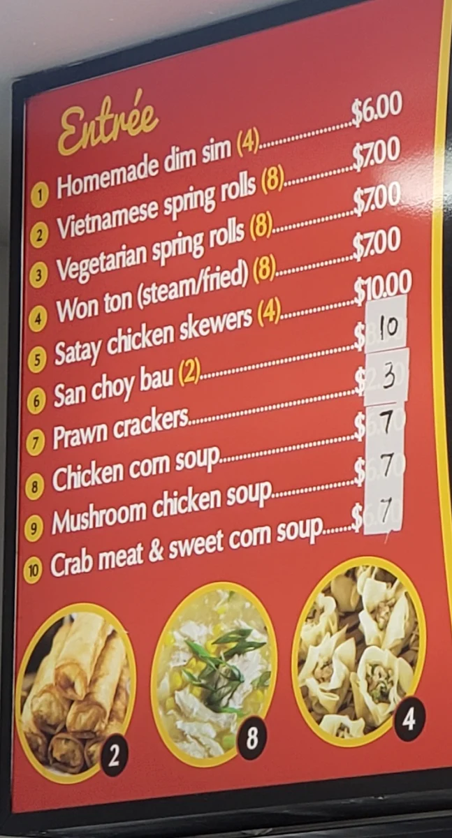 Menu, Melton Fresh Noodle